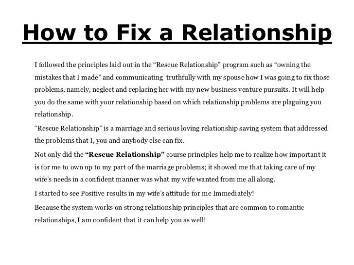 Fix How Do My Relationship I Fix How Do My Relationship I